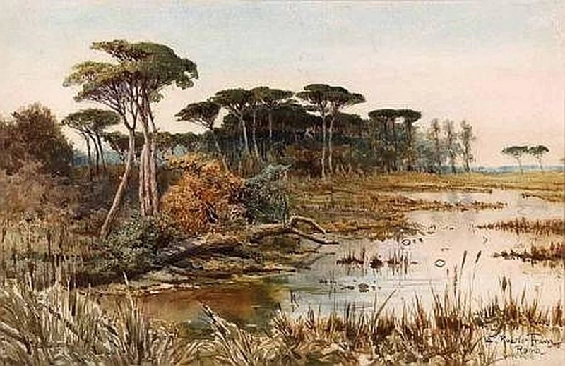 Paesaggio fluviale romano